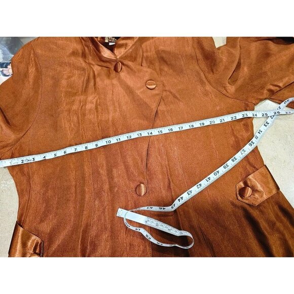 First Lady Jackie and Julian 3 Piece Set Duster, Skirt & Tank 2XL Burnt Orange - Picture 6 of 16